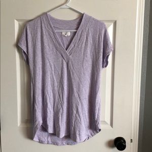Lou & Grey lavender v-neck top